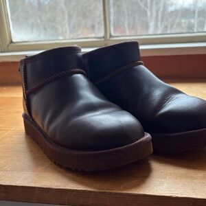 UGG Black and Brown Sole Boots